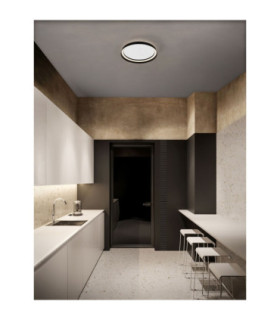 Ormi Flush Ceiling Light Sandy Black Triac Dimmable LED 38W 2713lm 2700-3000-4000K CCT-2