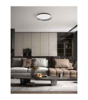 Ormi Flush Ceiling Light Sandy Black Triac Dimmable LED 48 W 3361lm 2700-3000-4000K CCT-2