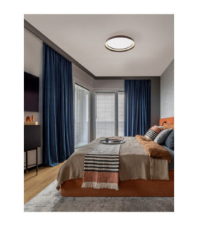Ormi Flush Ceiling Light Brushed Brown Coffee Triac Dimmable LED 38W 2713lm 2700-3000-4000K CCT-2