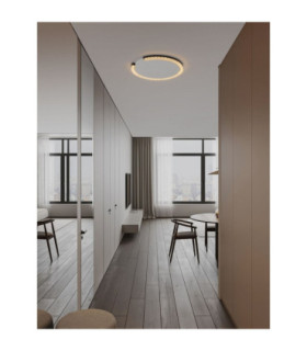 Greamy Decorative Flush Ceiling Light Sandy Black Triac Dimmable LED 21W 1365lm 3000K-2
