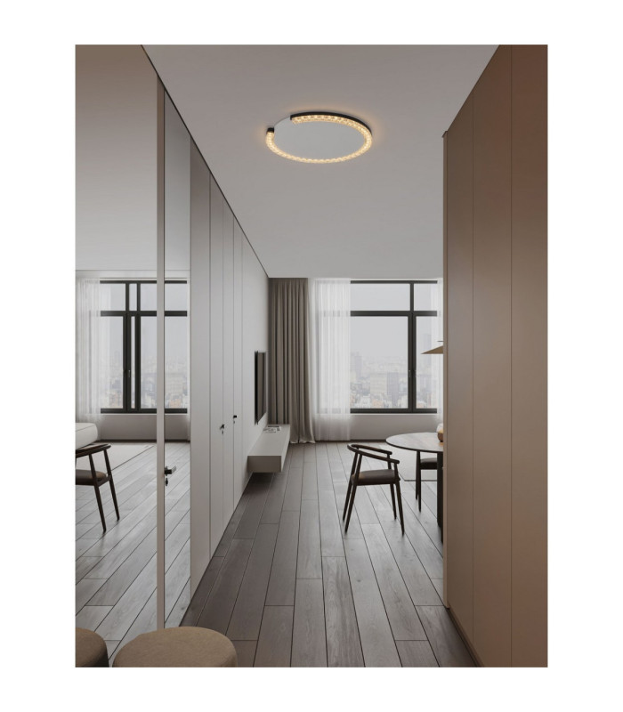 Greamy Decorative Flush Ceiling Light Sandy Black Triac Dimmable LED 21W 1365lm 3000K-2