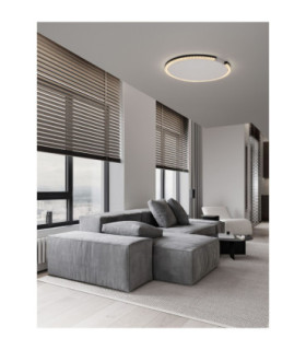 Greamy Decorative Flush Ceiling Light Sandy Black Triac Dimmable LED 30W 1950lm 3000K-2