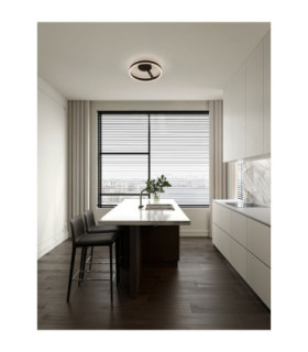 Bianco Integrated LED Semi Flush Ceiling Light Sandy Black Triac Dimmable LED 28W 1916lm 2700-3000-4000K CCT-2