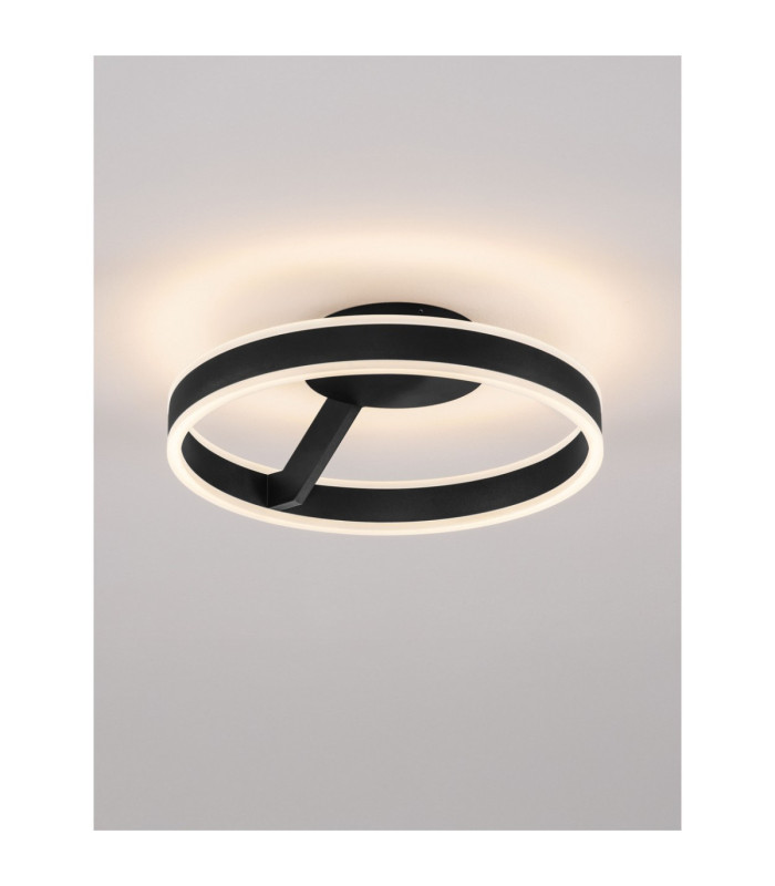Bianco Integrated LED Semi Flush Ceiling Light Sandy Black Triac Dimmable LED 28W 1916lm 2700-3000-4000K CCT-4