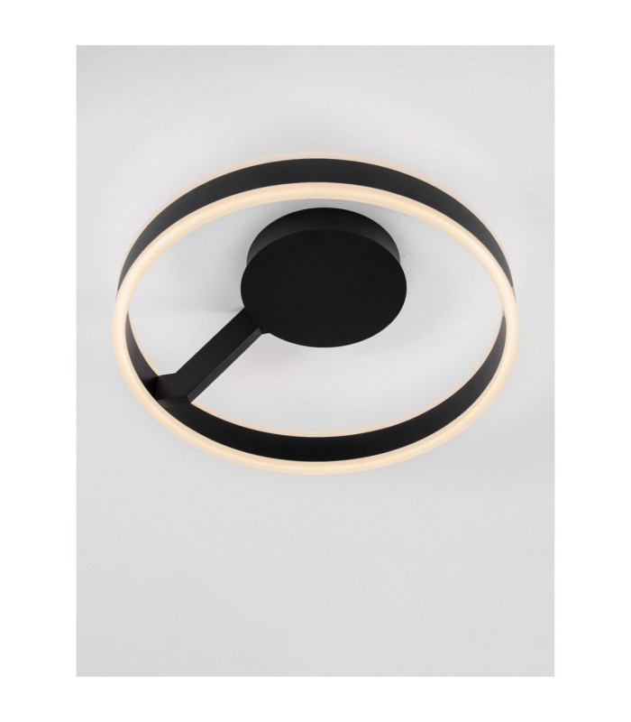 Bianco Integrated LED Semi Flush Ceiling Light Sandy Black Triac Dimmable LED 28W 1916lm 2700-3000-4000K CCT-6