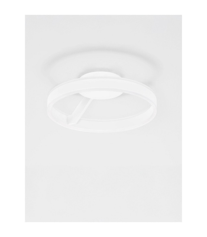 Bianco Integrated LED Semi Flush Ceiling Light Sandy White Triac Dimmable LED 28W 2010lm 2700-3000-4000K CCT-3