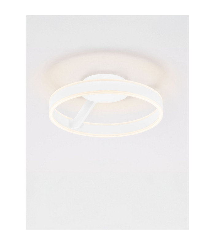 Bianco Integrated LED Semi Flush Ceiling Light Sandy White Triac Dimmable LED 28W 2010lm 2700-3000-4000K CCT-4