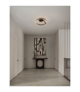 Bianco Integrated LED Semi Flush Ceiling Light Sandy Black Triac Dimmable LED 40W 2580lm 2700-3000-4000K CCT-2