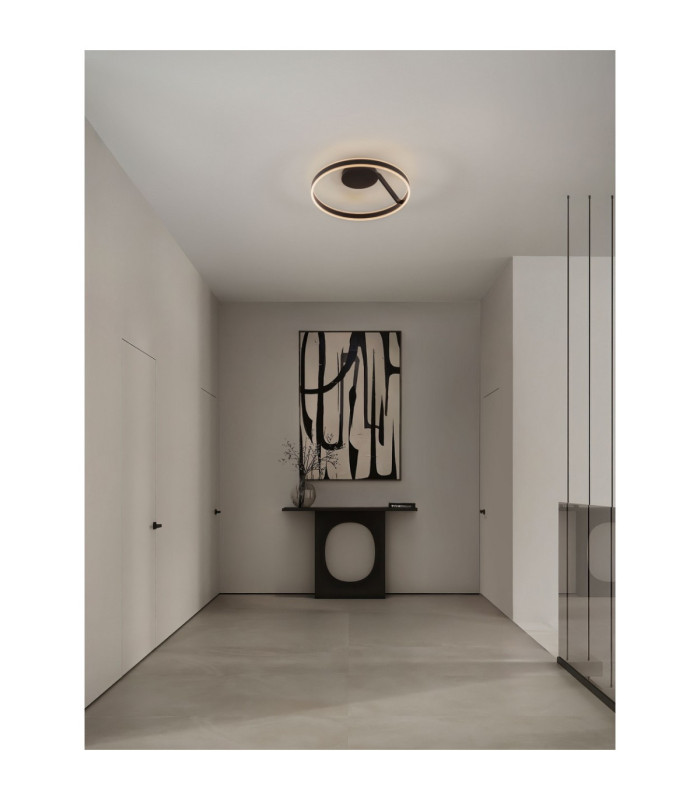 Bianco Integrated LED Semi Flush Ceiling Light Sandy Black Triac Dimmable LED 40W 2580lm 2700-3000-4000K CCT-2