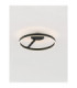 Bianco Integrated LED Semi Flush Ceiling Light Sandy Black Triac Dimmable LED 40W 2580lm 2700-3000-4000K CCT-4