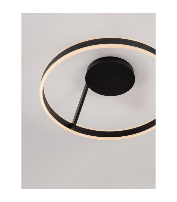 Bianco Integrated LED Semi Flush Ceiling Light Sandy Black Triac Dimmable LED 40W 2580lm 2700-3000-4000K CCT-5