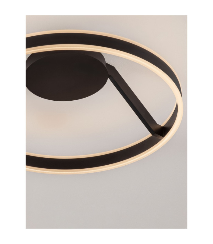 Bianco Integrated LED Semi Flush Ceiling Light Sandy Black Triac Dimmable LED 40W 2580lm 2700-3000-4000K CCT-6