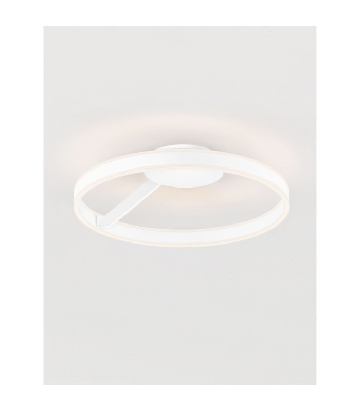 Bianco Integrated LED Semi Flush Ceiling Light Sandy White Triac Dimmable LED 40W 2580lm 2700-3000-4000K CCT-4