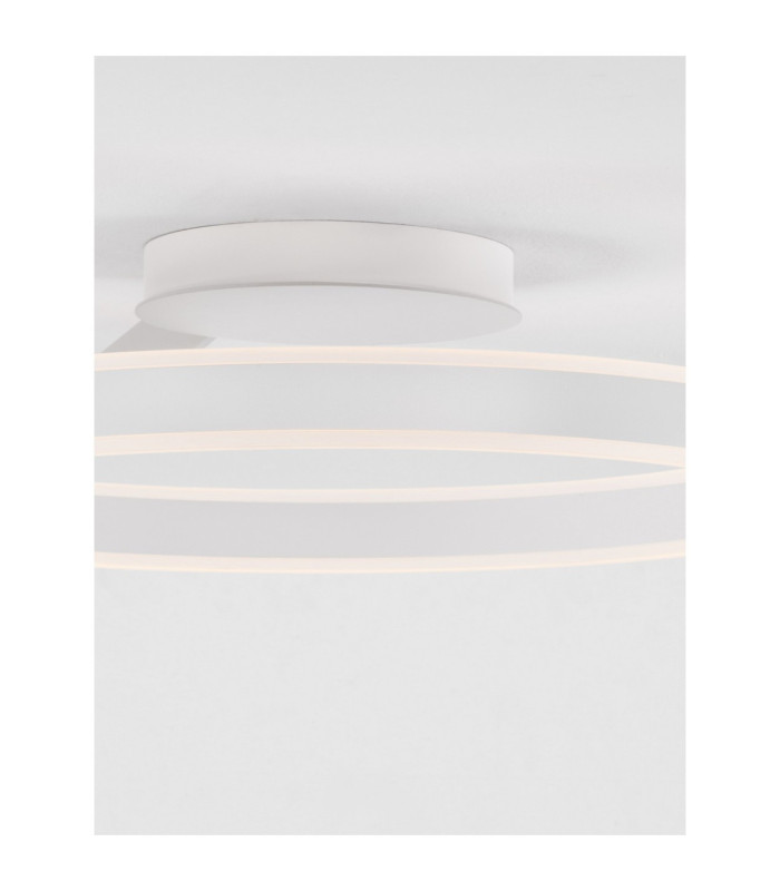 Bianco Integrated LED Semi Flush Ceiling Light Sandy White Triac Dimmable LED 40W 2580lm 2700-3000-4000K CCT-5
