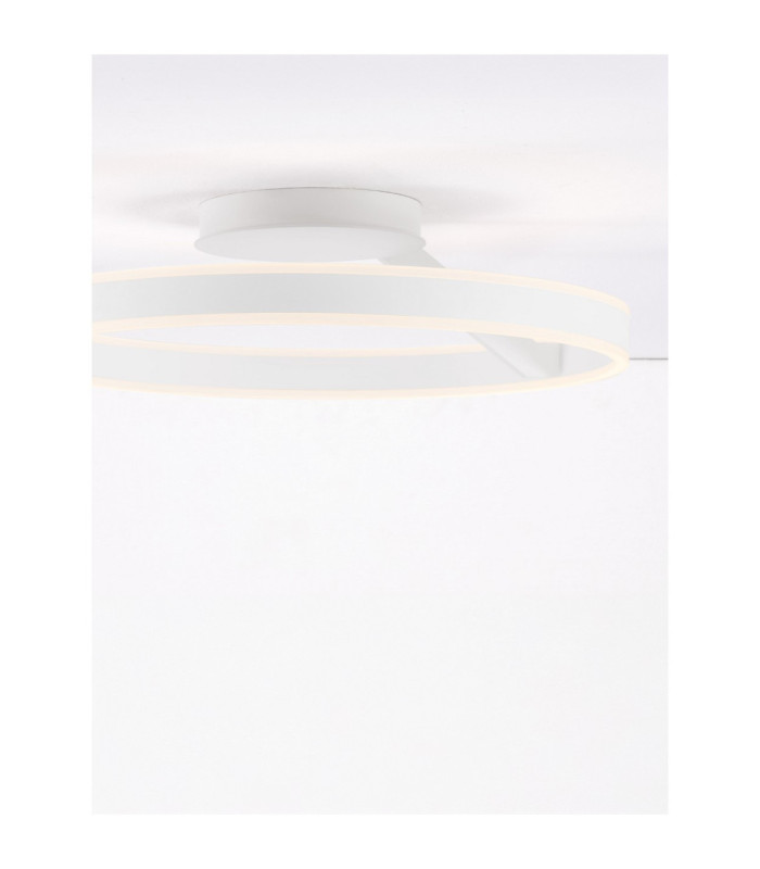 Bianco Integrated LED Semi Flush Ceiling Light Sandy White Triac Dimmable LED 40W 2580lm 2700-3000-4000K CCT-6