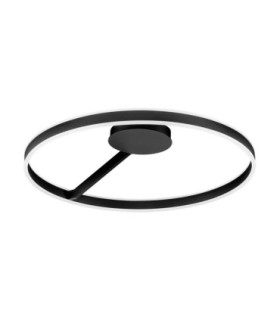 Bianco Integrated LED Semi Flush Ceiling Light Sandy Black Triac Dimmable LED 48W 3118lm 2700-3000-4000K CCT-1