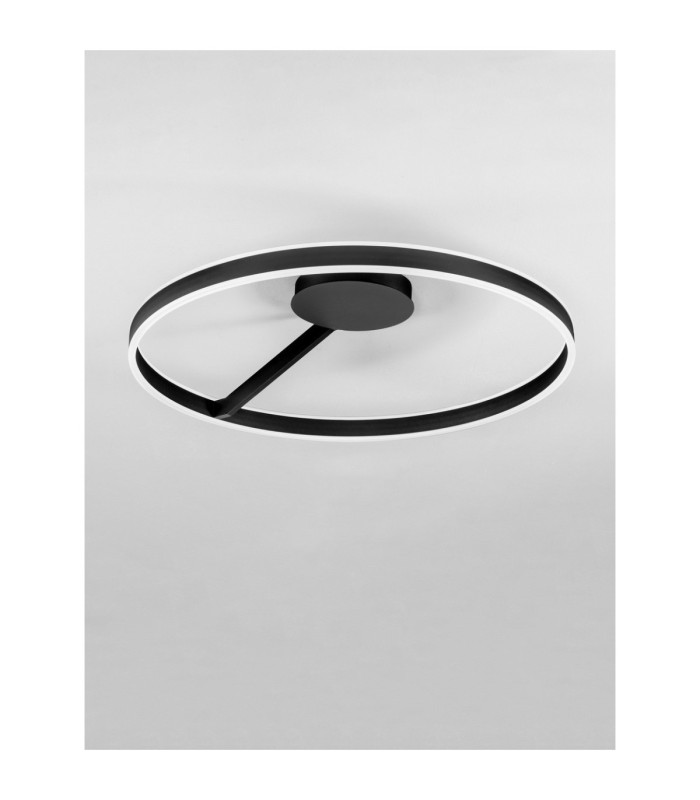 Bianco Integrated LED Semi Flush Ceiling Light Sandy Black Triac Dimmable LED 48W 3118lm 2700-3000-4000K CCT-3