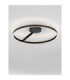 Bianco Integrated LED Semi Flush Ceiling Light Sandy Black Triac Dimmable LED 48W 3118lm 2700-3000-4000K CCT-4