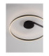 Bianco Integrated LED Semi Flush Ceiling Light Sandy Black Triac Dimmable LED 48W 3118lm 2700-3000-4000K CCT-5
