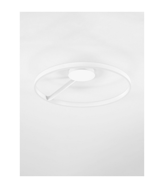 Bianco Integrated LED Semi Flush Ceiling Light Sandy White Triac Dimmable LED 48W 3118lm 2700-3000-4000K CCT-3
