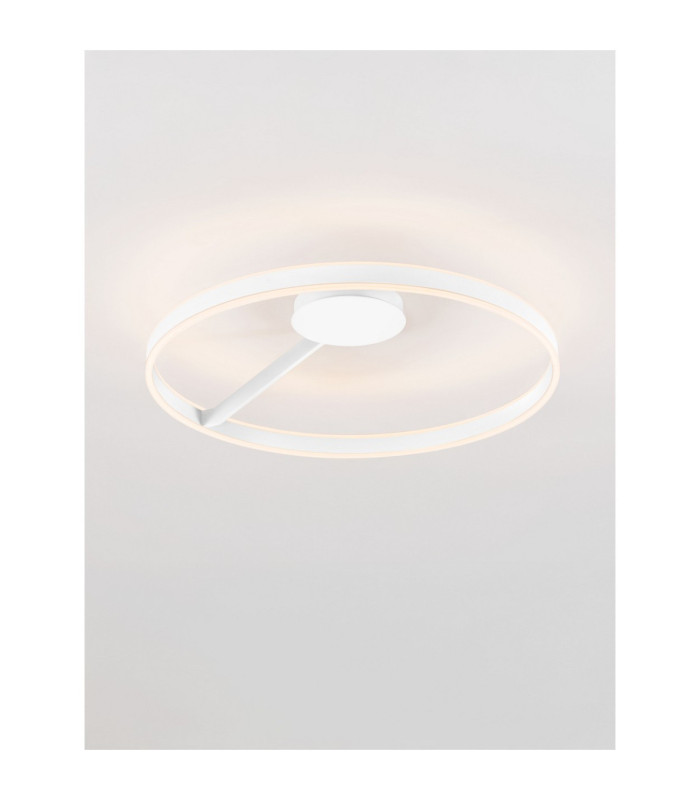 Bianco Integrated LED Semi Flush Ceiling Light Sandy White Triac Dimmable LED 48W 3118lm 2700-3000-4000K CCT-4