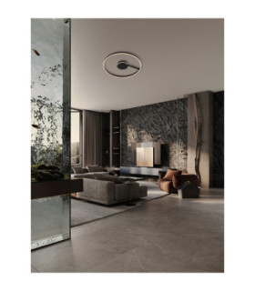 Siena Integrated LED Semi Flush Ceiling Light Sandy Black Triac Dimmable LED 57W 3023lm 2700-3000-4000K CCT-2
