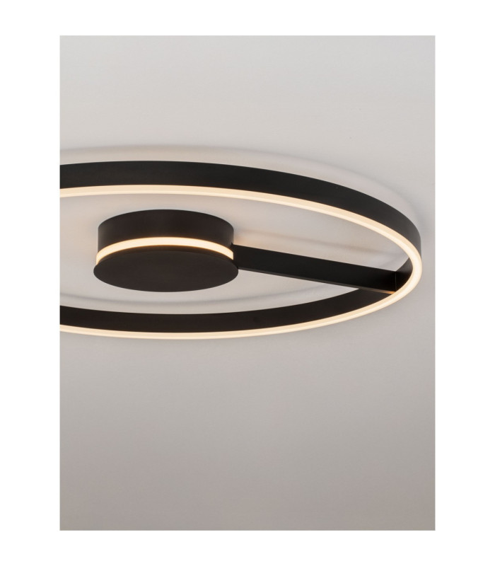 Siena Integrated LED Semi Flush Ceiling Light Sandy Black Triac Dimmable LED 57W 3023lm 2700-3000-4000K CCT-5