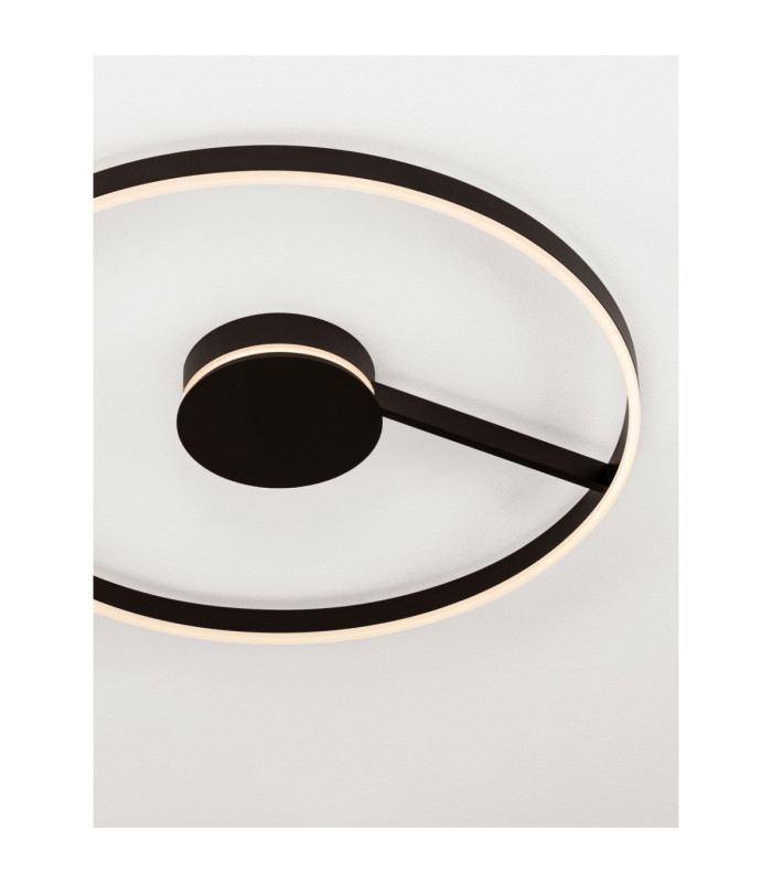 Siena Integrated LED Semi Flush Ceiling Light Sandy Black Triac Dimmable LED 57W 3023lm 2700-3000-4000K CCT-6