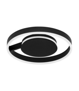 Siena Integrated LED Semi Flush Ceiling Light Sandy Black Triac Dimmable LED 41W 1638lm 2700-3000-4000K CCT-1