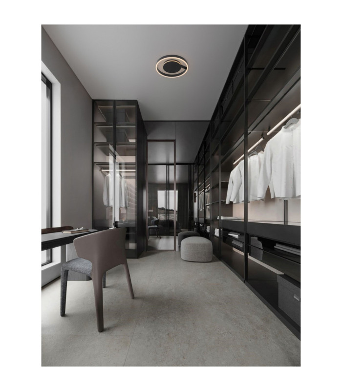 Siena Integrated LED Semi Flush Ceiling Light Sandy Black Triac Dimmable LED 41W 1638lm 2700-3000-4000K CCT-2