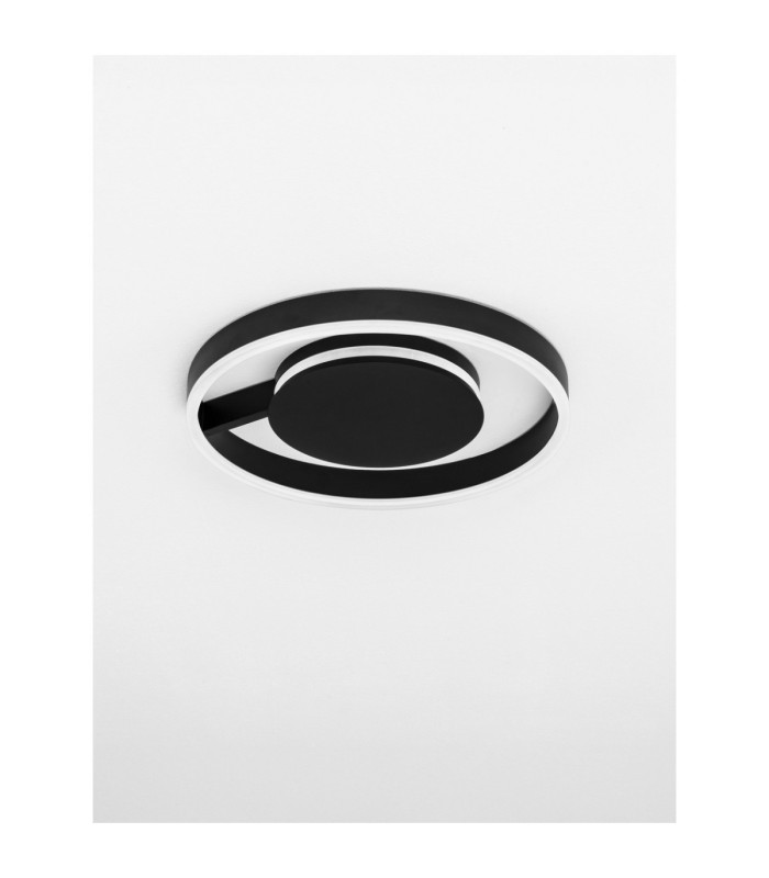 Siena Integrated LED Semi Flush Ceiling Light Sandy Black Triac Dimmable LED 41W 1638lm 2700-3000-4000K CCT-3