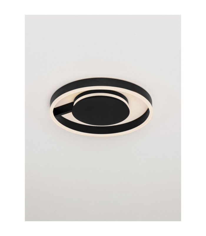 Siena Integrated LED Semi Flush Ceiling Light Sandy Black Triac Dimmable LED 41W 1638lm 2700-3000-4000K CCT-4
