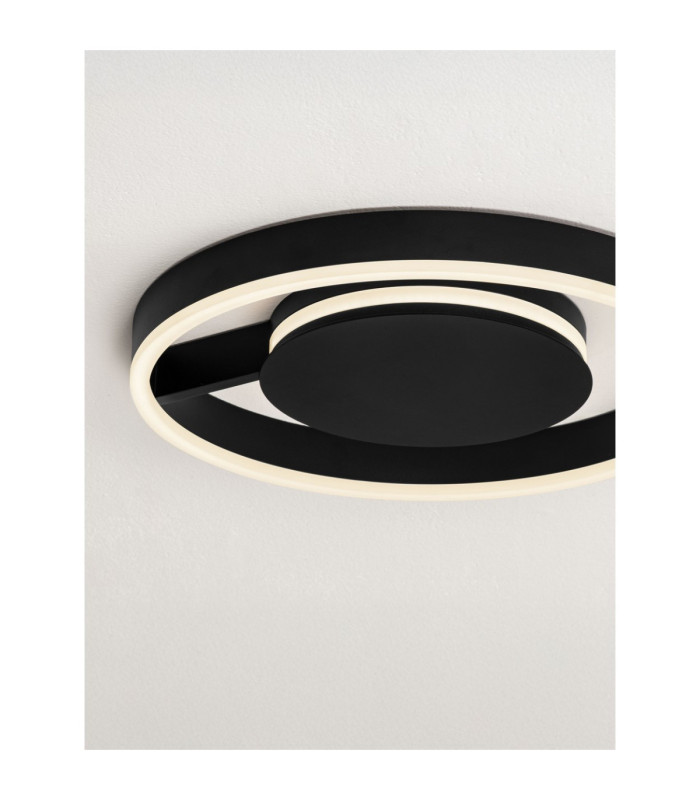 Siena Integrated LED Semi Flush Ceiling Light Sandy Black Triac Dimmable LED 41W 1638lm 2700-3000-4000K CCT-5