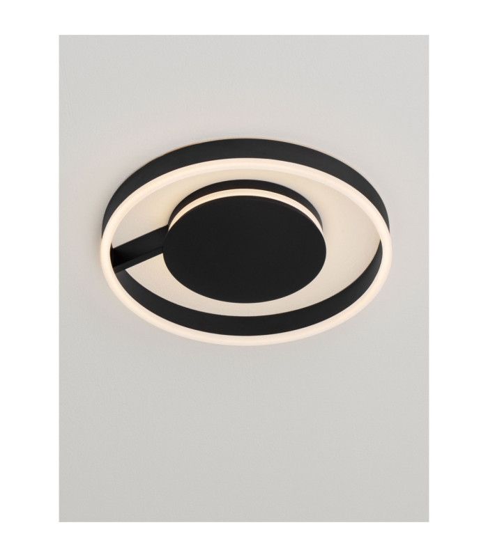 Siena Integrated LED Semi Flush Ceiling Light Sandy Black Triac Dimmable LED 41W 1638lm 2700-3000-4000K CCT-6