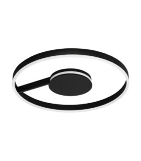 Siena Integrated LED Semi Flush Ceiling Light Sandy Black Triac Dimmable LED 48W 2465lm 2700-3000-4000K CCT-1