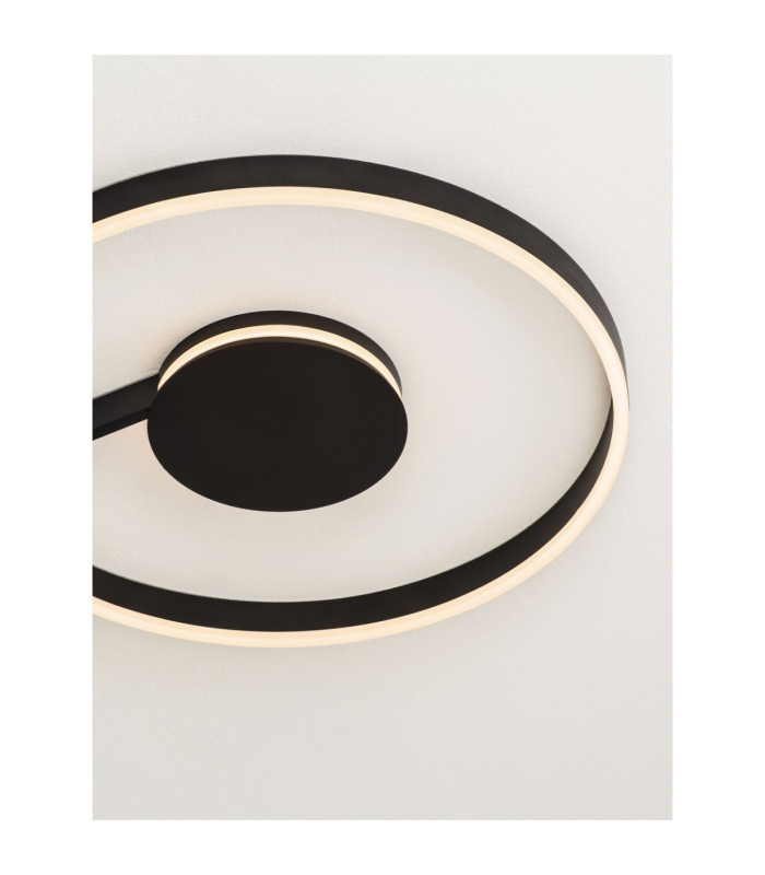 Siena Integrated LED Semi Flush Ceiling Light Sandy Black Triac Dimmable LED 48W 2465lm 2700-3000-4000K CCT-5