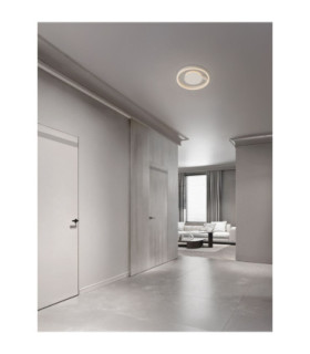 Siena Integrated LED Semi Flush Ceiling Light Sandy White Triac Dimmable LED 41W 1638lm 2700-3000-4000K CCT-2