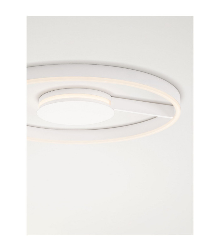 Siena Integrated LED Semi Flush Ceiling Light Sandy White Triac Dimmable LED 48W 2465lm 2700-3000-4000K CCT-5
