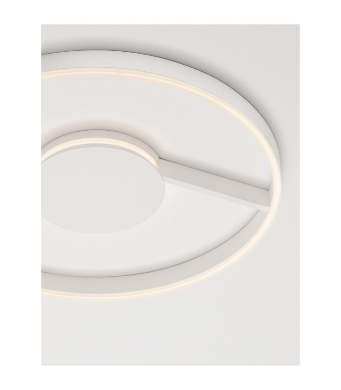 Siena Integrated LED Semi Flush Ceiling Light Sandy White Triac Dimmable LED 48W 2465lm 2700-3000-4000K CCT-6