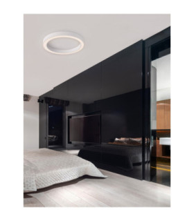 Morvido Integrated LED Semi Flush Ceiling Light Sandy White Dimmable LED 59W 5164lm 2700-4000K CCT Remote Control-2