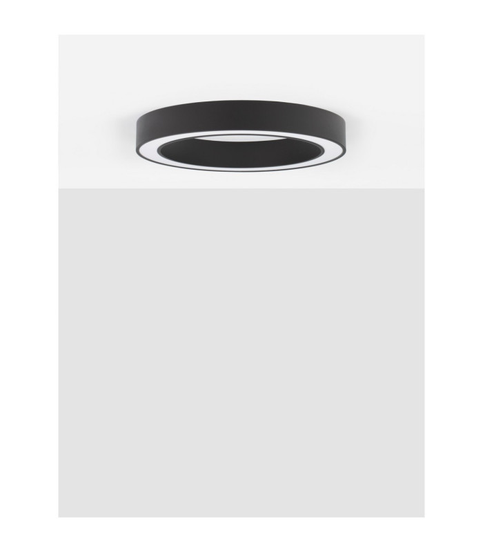 Morvido Integrated LED Semi Flush Ceiling Light Sandy Black Dimmable LED 48W 3730lm 2700-4000K CCT Remote Control-3