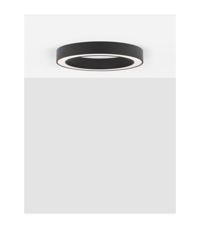 Morvido Integrated LED Semi Flush Ceiling Light Sandy Black Dimmable LED 48W 3730lm 2700-4000K CCT Remote Control-4