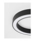 Morvido Integrated LED Semi Flush Ceiling Light Sandy Black Dimmable LED 48W 3730lm 2700-4000K CCT Remote Control-5