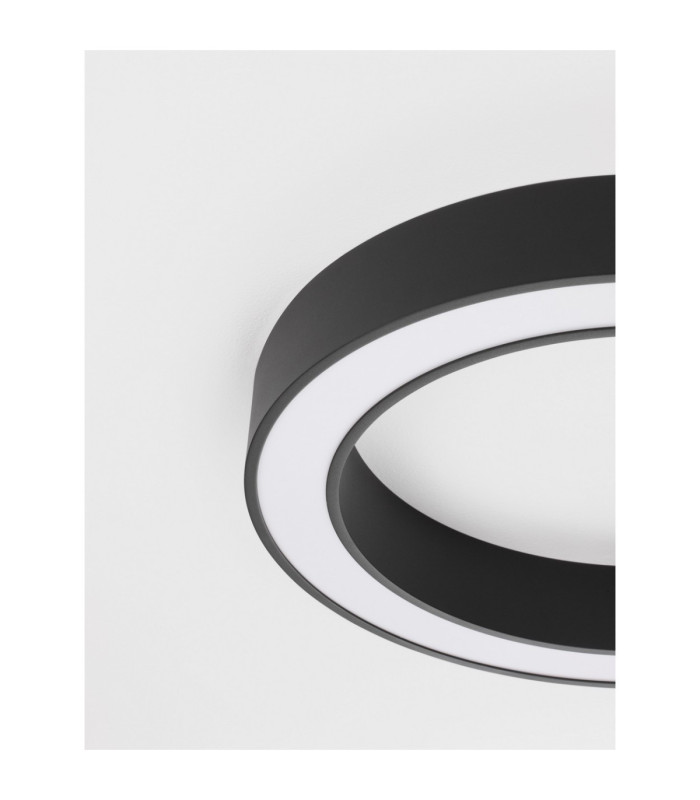 Morvido Integrated LED Semi Flush Ceiling Light Sandy Black Dimmable LED 48W 3730lm 2700-4000K CCT Remote Control-5