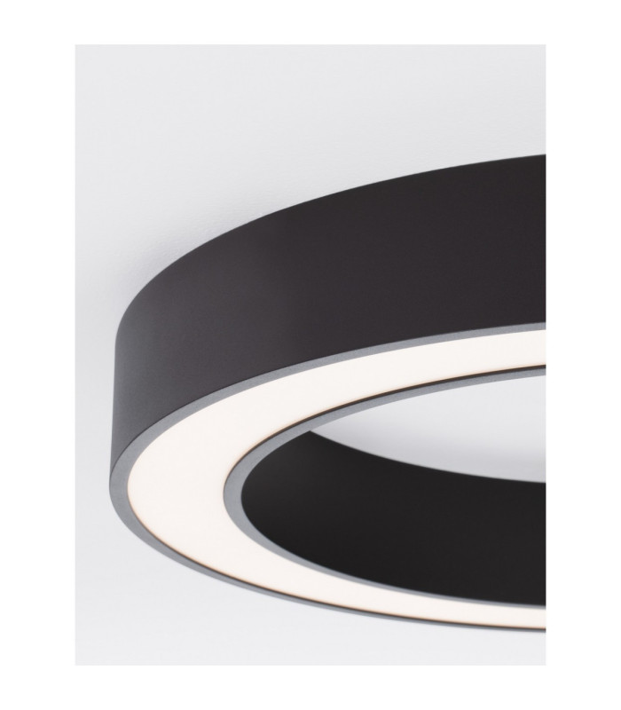 Morvido Integrated LED Semi Flush Ceiling Light Sandy Black Dimmable LED 48W 3730lm 2700-4000K CCT Remote Control-8