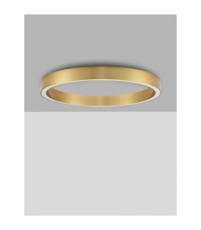 Sting Integrated LED Semi Flush Ceiling Light Brass Gold Triac Dimmable LED 50W 2968lm 3000K-3