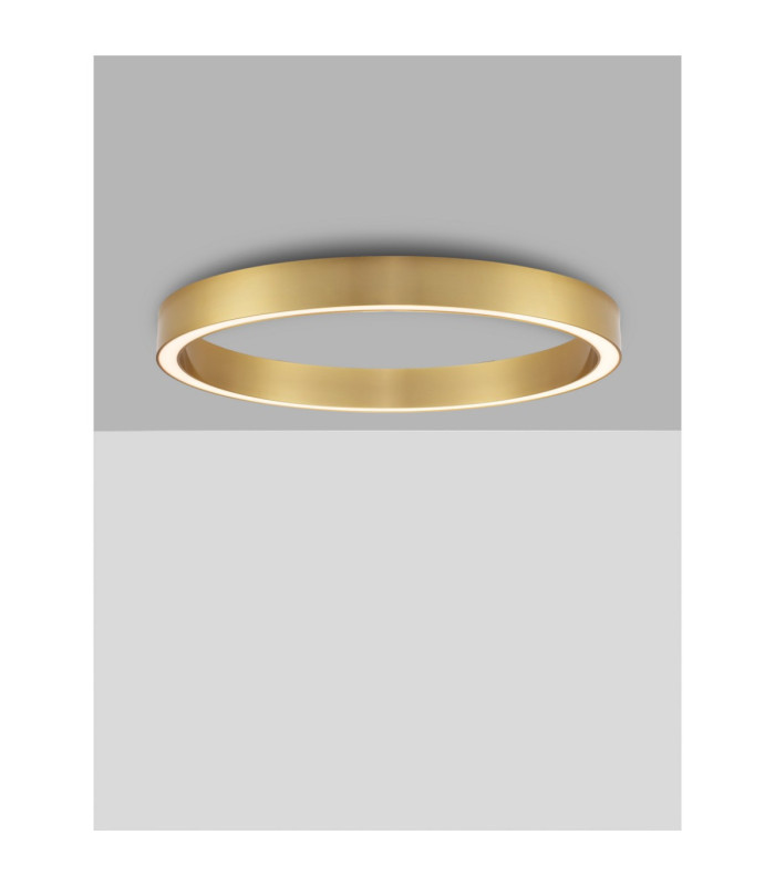 Sting Integrated LED Semi Flush Ceiling Light Brass Gold Triac Dimmable LED 50W 2968lm 3000K-4