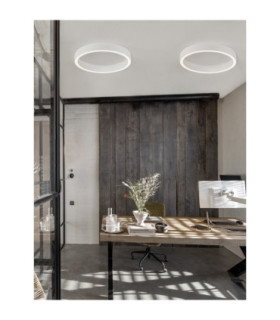 Sting Integrated LED Semi Flush Ceiling Light Sandy White Triac Dimmable LED 40W 2153lm 3000K-2