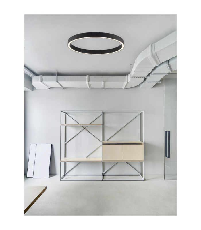 Sting Integrated LED Semi Flush Ceiling Light Sandy Black Triac Dimmable LED 60W 3389lm 3000K-2