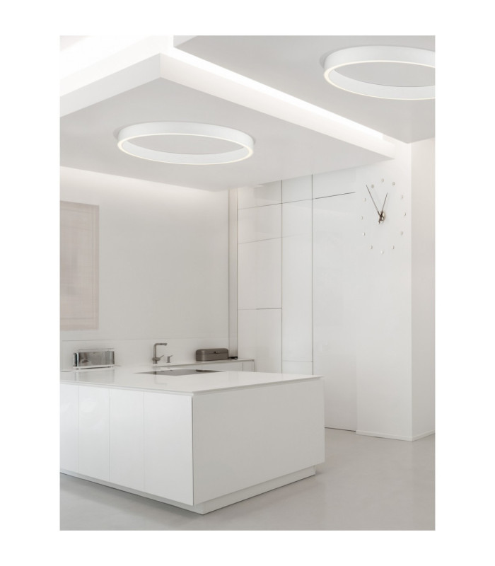 Sting Integrated LED Semi Flush Ceiling Light Sandy White Triac Dimmable LED 60W 3389lm 3000K-2